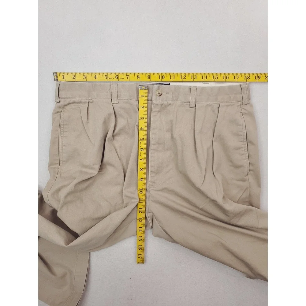 Vintage Polo Ralph Lauren Andrew Pants Mens 38x34 Beige Classic Pleated Chino